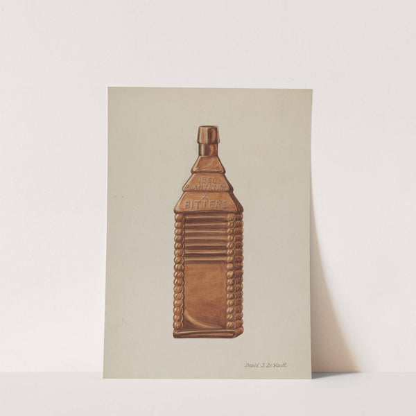 Log Cabin Flask by David S. De Vault