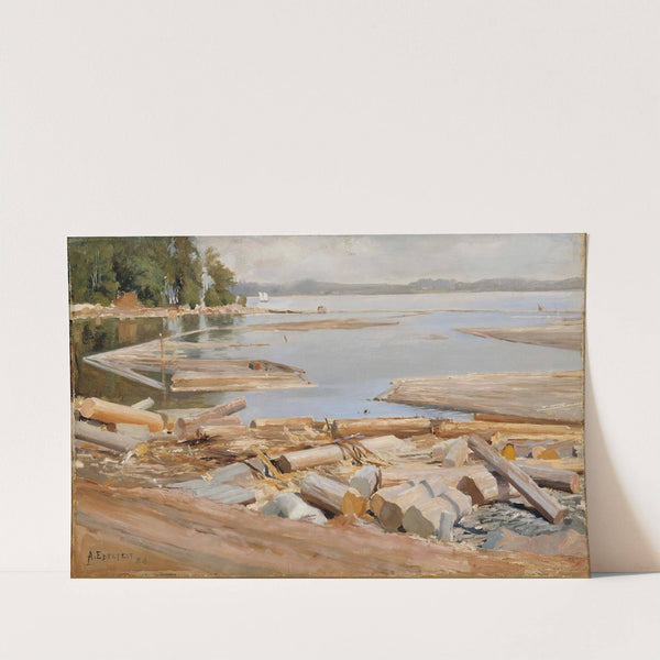 Log Raft (1886) by Albert Edelfelt