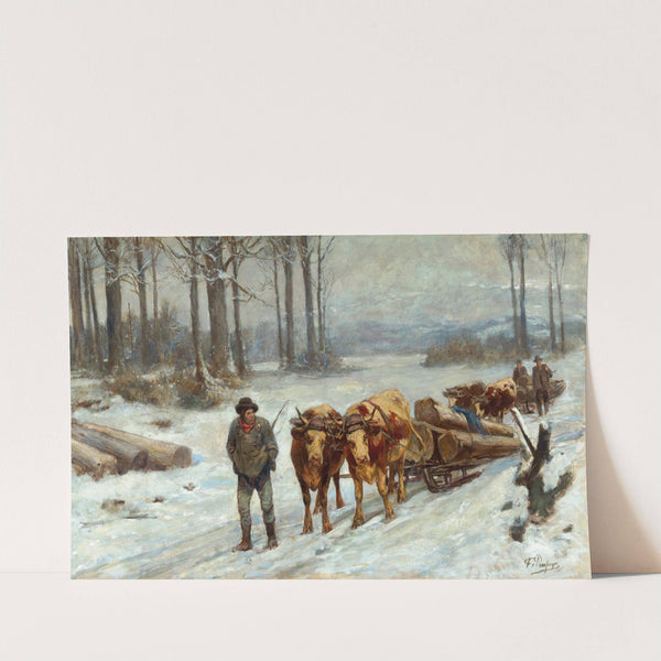 Loggers in Winter by Franz Xaver von Pausinger