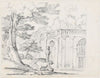 Loggia and Statuary in an Italian Garden