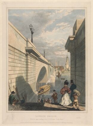 London Bridge from the Upper Landing of the Steps near Tooley Street — size preview