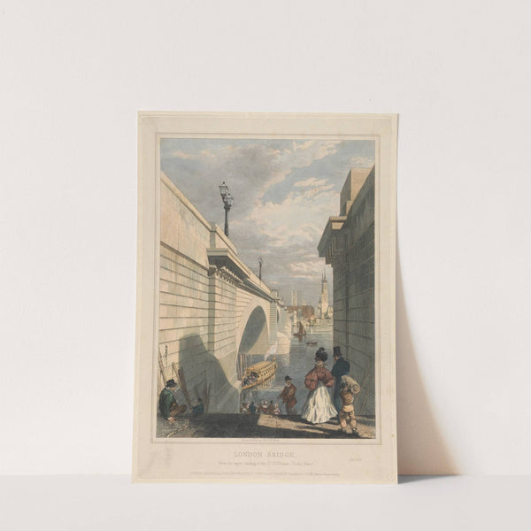 London Bridge from the Upper Landing of the Steps near Tooley Street (1833) by Edward William Cooke