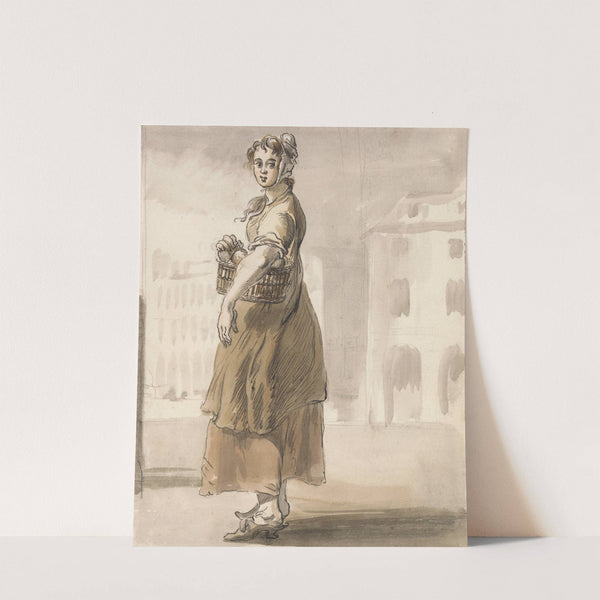 London Cries; 'A Girl with a Basket of Oranges' by Paul Sandby