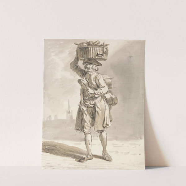 London Cries; A Man with a Basket (Man Selling Pots and Pans) by Paul Sandby