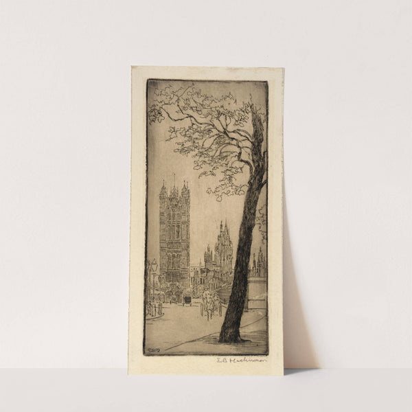 London Scene with Church by Esther Blaikie MacKinnon
