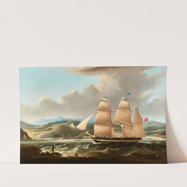 Lone British Schooner by Robert Salmon