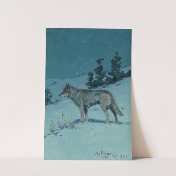 Lone Wolf in Starlight by Elling William Gollings