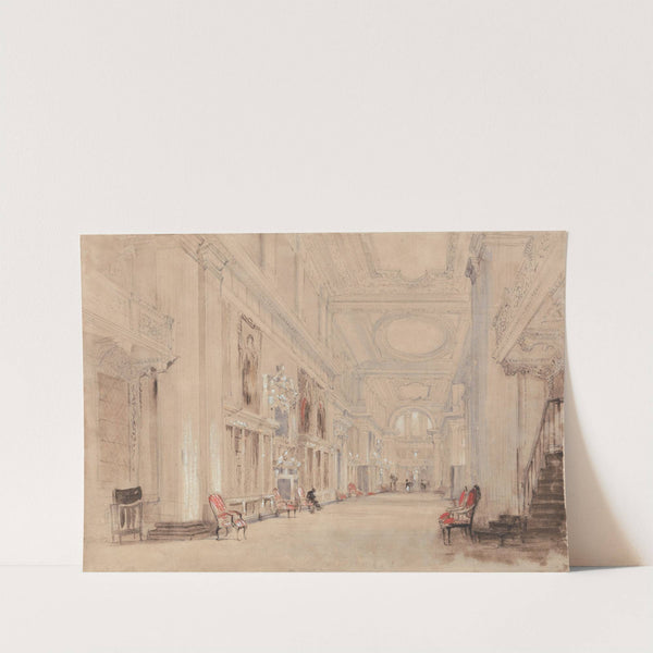 Long Library at Blenheim Palace (mid-19th century) by David Cox