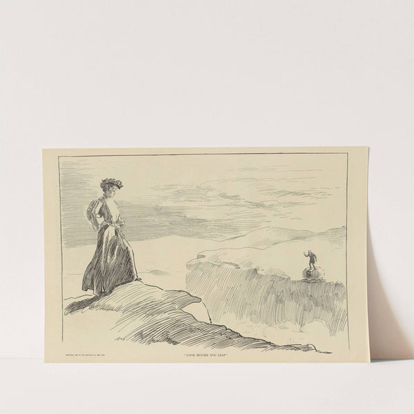 Look before you leap (1900-1905) by Charles Dana Gibson