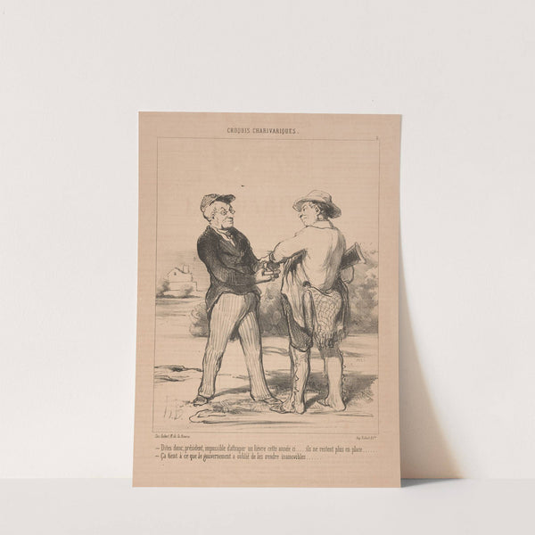 Look, Chairman it’s impossible to catch a hare this year .. They do not stay in (1849) by Honoré Daumier