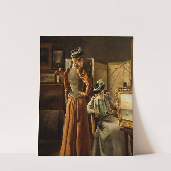 Looking at a Painting (1891) by Alfred Stevens