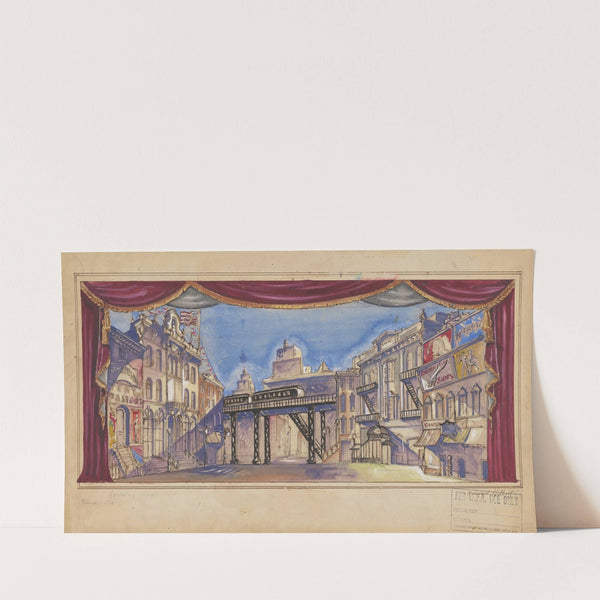 Looking Backward: Unidentified Scene with High Line and Neighborhood (1934-1943) by Edward Gilbert