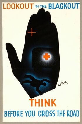 Lookout in the blackout. Think before you cross the road