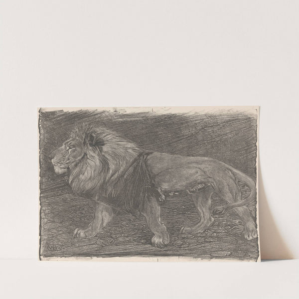 Lopende leeuw (1905) by Bernard Willem Wierink