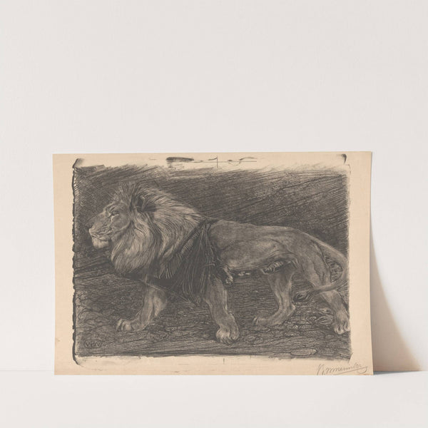 Lopende leeuw (1905) by Bernard Willem Wierink