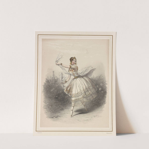 Mlle. Lucile Grahn; La cracovienne (1844) by Eugène Charles François Guérard