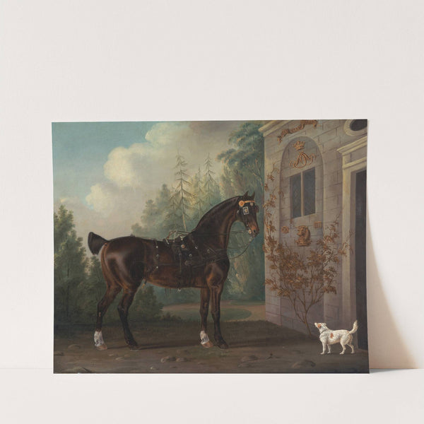 Lord Abergavenny's Dark Bay Carriage Horse with a Terrier by Thomas Gooch