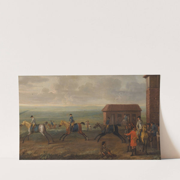 Lord Portmore Watching Racehorses at Exercise on Newmarket Heath (ca. 1735) by John Wootton