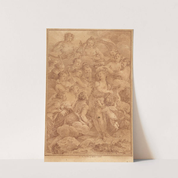 L'Origine des Grâces, frontispice et Le Cortège de Bacchus by Charles Nicolas Cochin II
