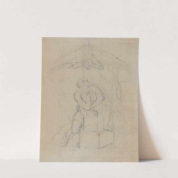 Los and His Spectre (verso) by William Blake