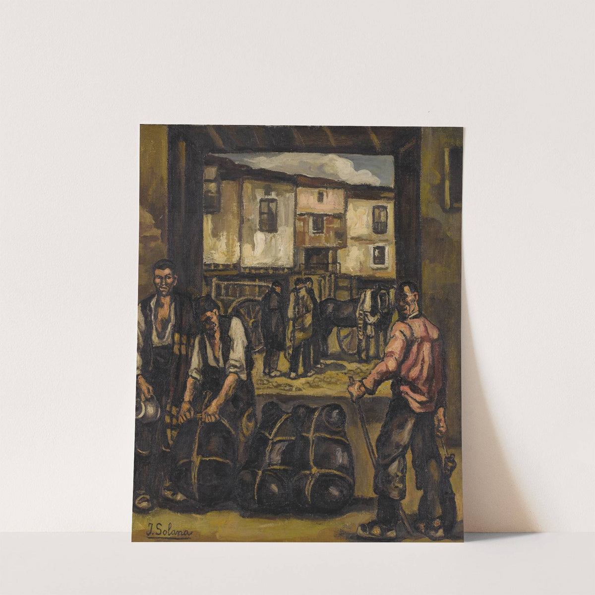 Los Trabajadores (The Wine Loaders) by José Gutiérrez Solana