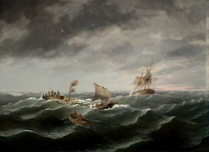Loss of the Schooner ‘John S. Spence’ of Norfolk, Virginia, 2d view-Rescue of the Survivors