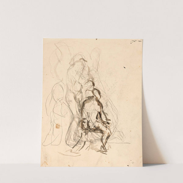 Løst kompositionsstudie by Oluf Hartmann