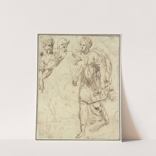 Lot flieht mit seinen Töchtern by Raymond Lafage