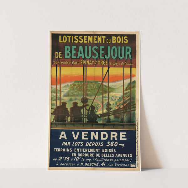 Lotissement du Bois de Beauséjour. Descendre gare Epinay – Orge (ligne d’Orléans) (1909) by Reynat