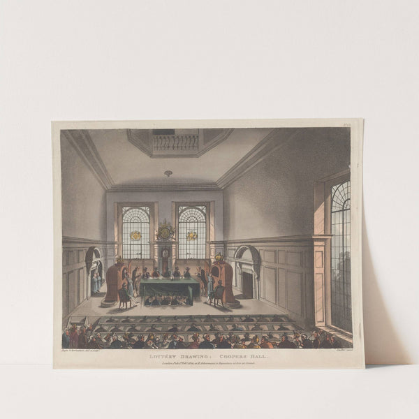 Lottery Drawing, Coopers Hall (1809) by Thomas Rowlandson