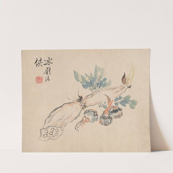 Lotus Root and Adder’s Tongue (c. 1845–54) by Tsubaki Chinzan