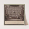 Louis douze assis dans son anti-salle, à la table de son grand échanson avec une famille de paysans… ; Acte 3e scène 6e de Louis XII comédie de Mr Valcour (1791) by Jean Jacques Lequeu