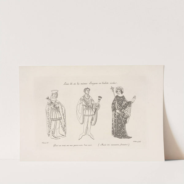 Louis IX. et le mêmes sergens en habits civils. (1839) by Nicolas Xavier Willemin