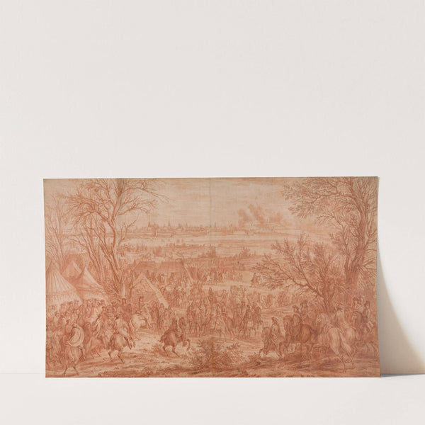Louis XIV at the Siege of Cambrai, Seen from the South-West (March 20–April 19, 1677) (probably 1680s) by Manner Of Adam Frans Van Der Meulen