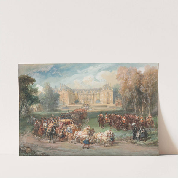 Louis XIV Driving his Coach in the Park of Versailles (1870) by Eugène Louis Lami