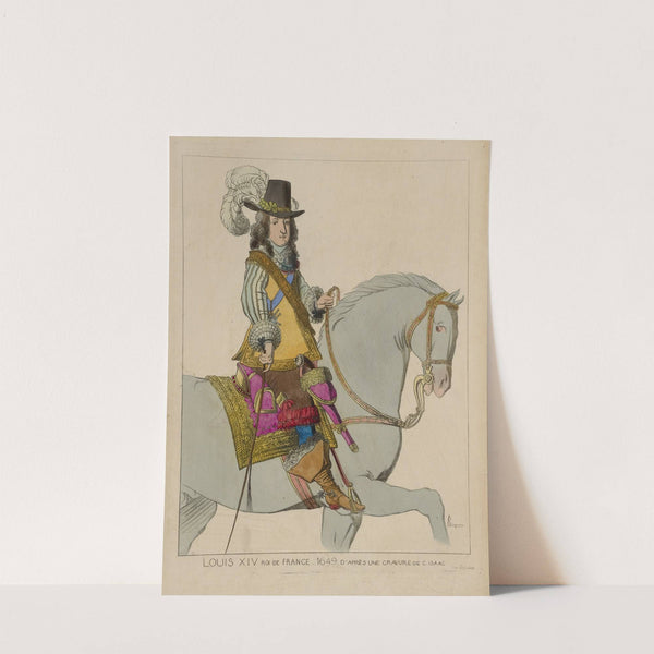 Louis XIV roi de France. 1649. D'après une gravure de C. Isaac. by Raphaël Jacquemin