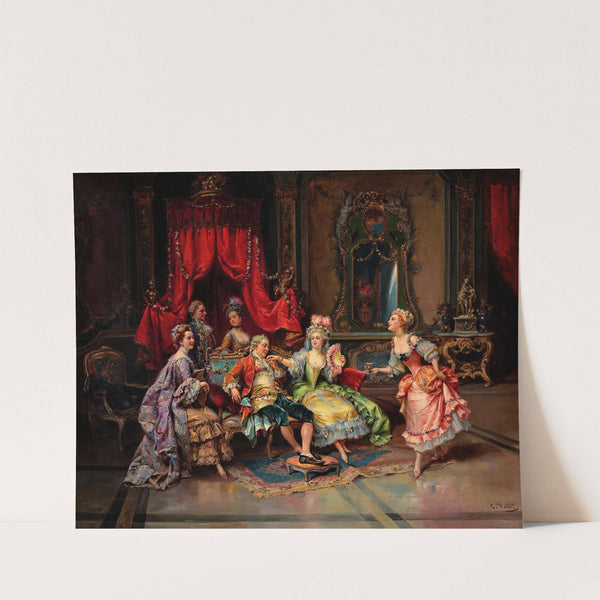 Louis XV in the throne room by Cesare Auguste Detti