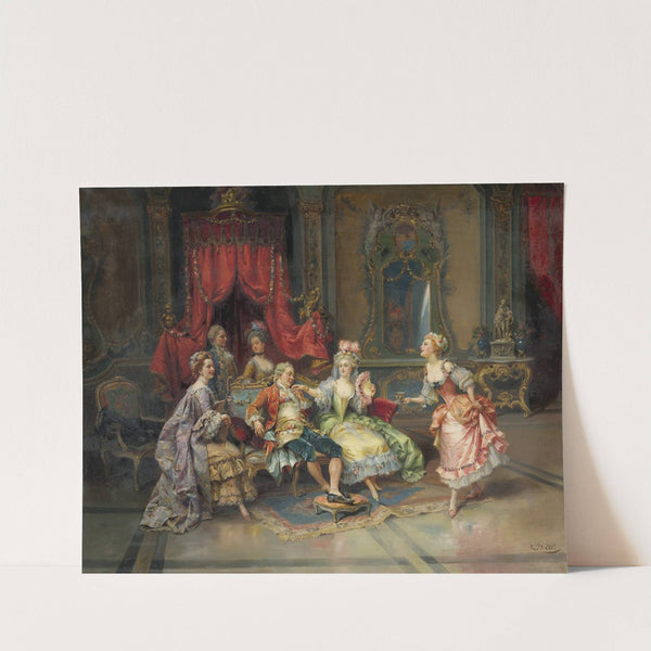 Louis XV In The Throne Room by Cesare Auguste Detti