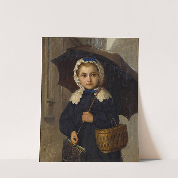 Louise Anker With An Umbrella (1872) by Albert Anker