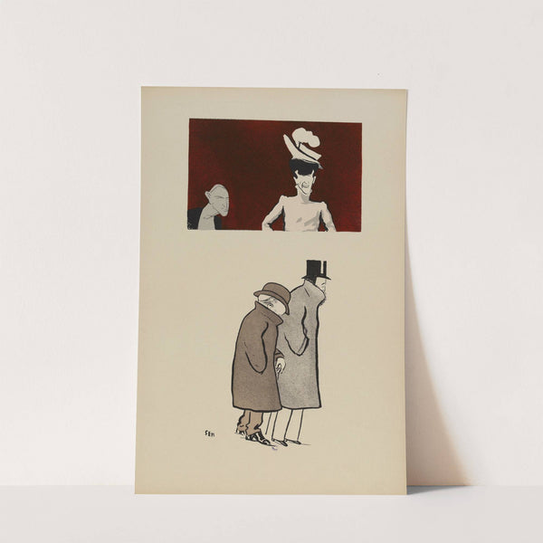 Louise Balthy, Edmond Porgès, Giovani Boldini et le marquis Antoine de Gontaut-Biron (1900) by Georges Goursat (Sem)