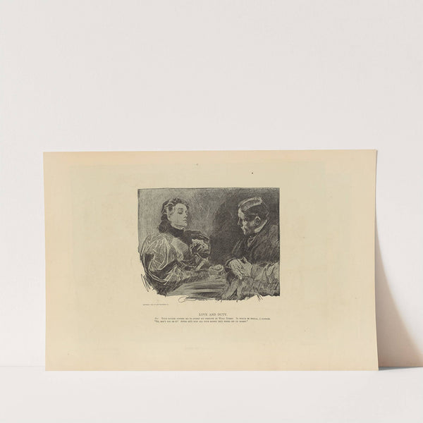 Love and duty (1893-1900) by Charles Dana Gibson