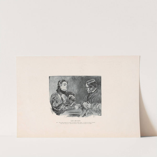 Love and duty (1896) by Charles Dana Gibson