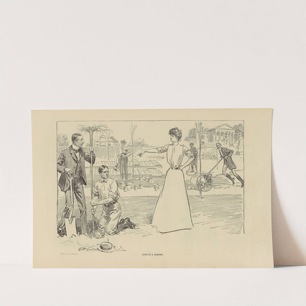 Love in a garden (1900-1905) by Charles Dana Gibson