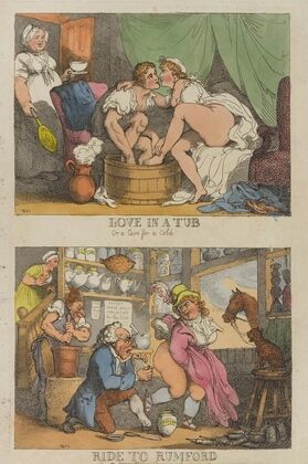 Love in a tub or a cure for a cold. Ride to Rumford (1812)