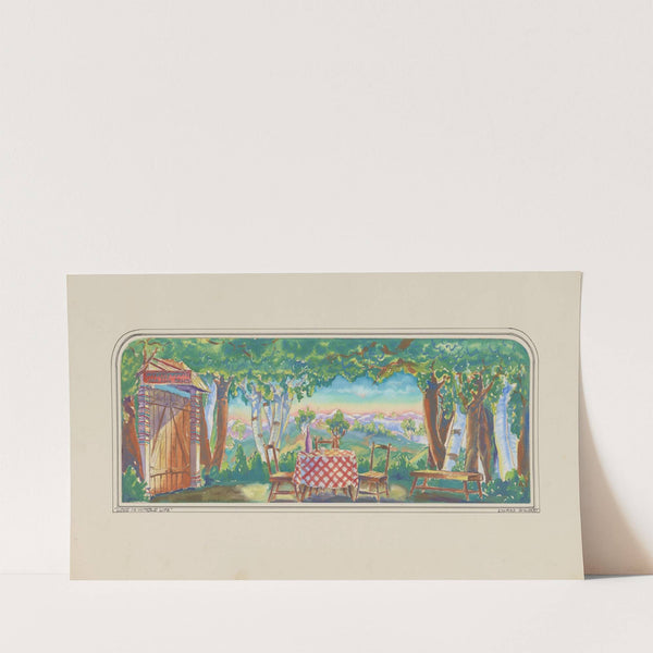 Love in Humble Life: Sketch no. 1 (Pastoral with Tavern) (1934-1943) by Edward Gilbert