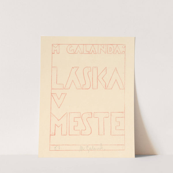 Love in the city - Title page by Mikuláš Galanda