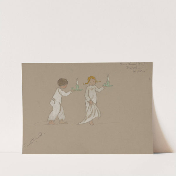 Love Lamp Number-Children in Nighties by Helen Marguerite O'Kane