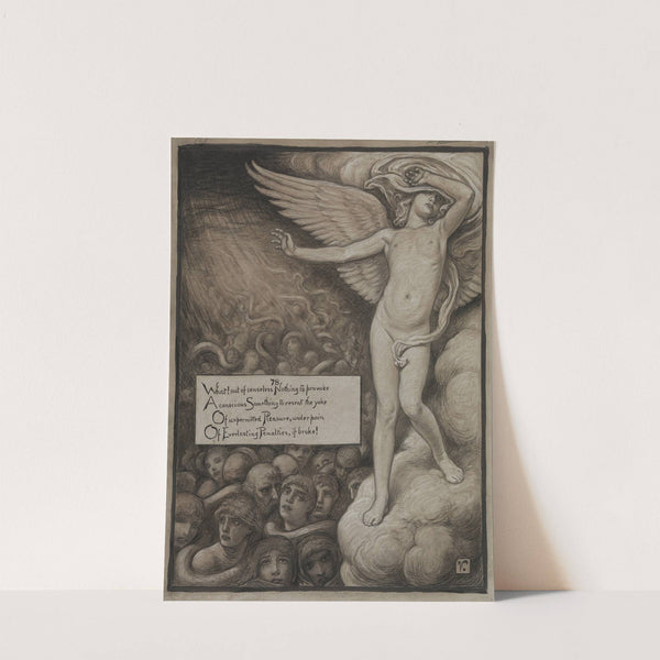 Love Shrinking Affrighted at the Sight of Hell (1883-1884) by Elihu Vedder