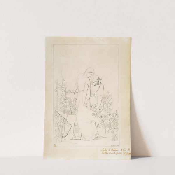 Lovers by a Rosebush by Sir John Everett Millais