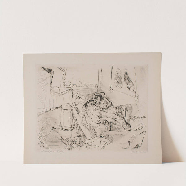 Lovers I, plate 4 from the portfolio ‘Faces’ (1916) by Max Beckmann